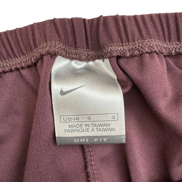 Nike Dri-Fit Wide Leg Trouser Track Pants Chocolate Brown Women’s Large 12/14 - Picture 5 of 6